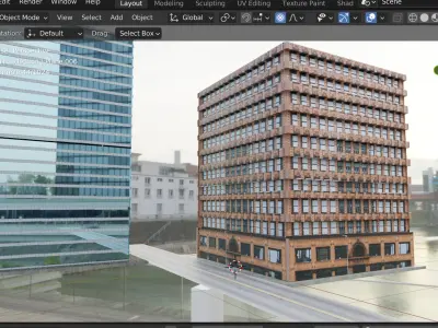 FREE realistic building Free 3D model