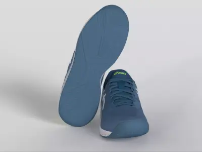 ASICS Mens Gel Challenger 13 Clay Sneaker Low-poly 3D model