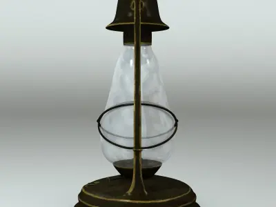 Antique Oil Lantern 3D model