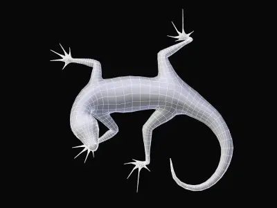 Green Lizard- Podarcis Sicula Low-poly 3D model