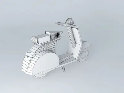 Moto Vespa Thumbnail Decoration Free 3D model