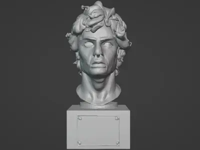 Ayrton Senna Legend Bust 3D print model