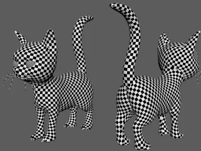 Baby Cat Low-poly 3D model