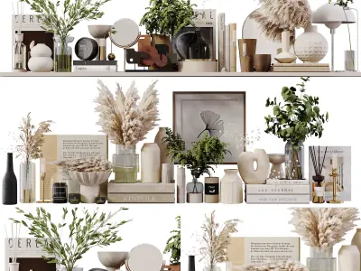 Decorative Set 232 Low-poly 3D model