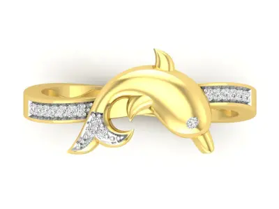 AV 645 Diamond Slender Dolphin Animal Fish 3D print model