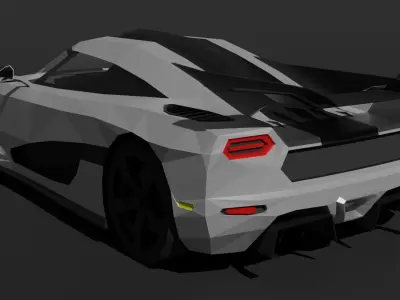 Koenigsegg One 1 Low-poly 3D model