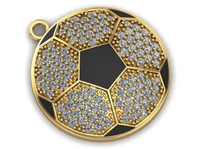 Football Pendant 3D print model