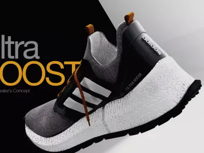 Adidas ULTRABOOST concept running shoe 3D model