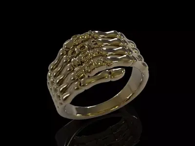 Bones of the skeleton hand stl 3d gold ring model gr0177 3D print model