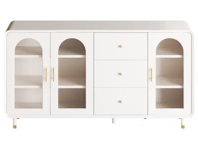 Modern White Sideboard Credenza 3D model