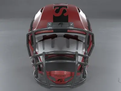 American Football Helmet Dragons 3D model