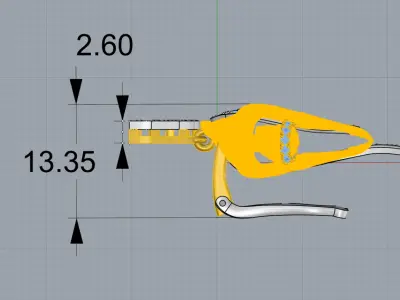 Magerit Earring 3D print model