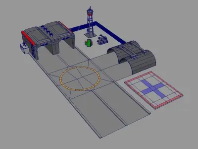 AIRPORT in COMMAND CONQUARE Free low-poly 3D model