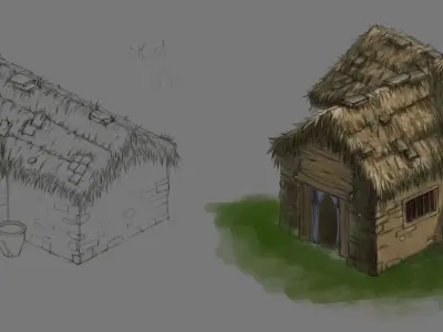 Game Large House - House 03 3D model