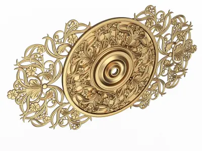 Ceiling Rosette 08 Low-poly 3D model