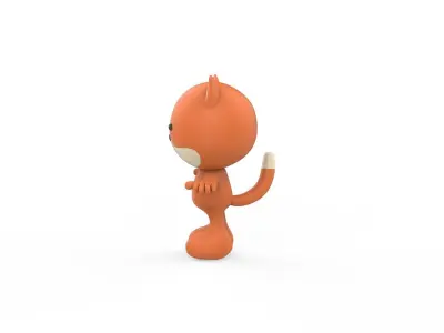 Character006 Fox Animal Low-poly 3D model