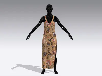  Woman Cloth Dress Low-poly 3D model purchase