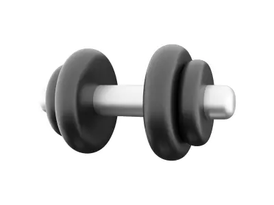 3d strength training weight lifting barbell 3d icon 3D model