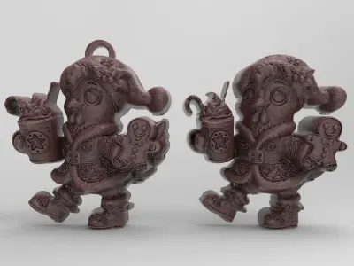 christmas tree chicken decor  3D print model
