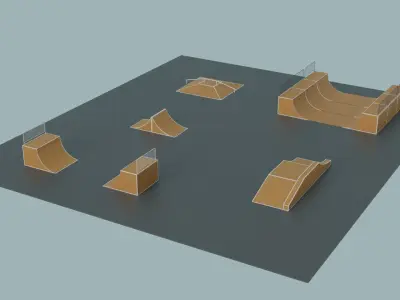 Skate Park Low-poly 3D model