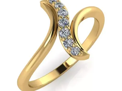 light weight gold diamond rings-C111116SKCH2026032-wt-0-5 3D print model