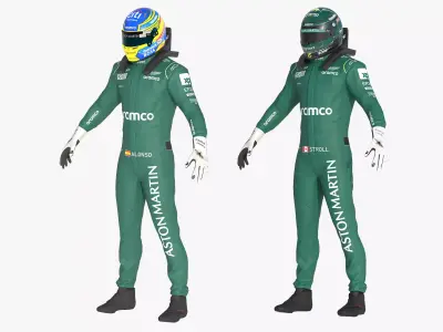 F1 Aston Martin Suit 2024 3D model