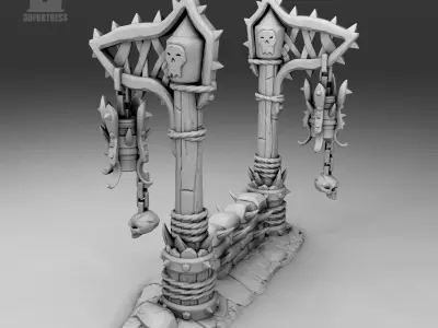 Street lights 3D print model