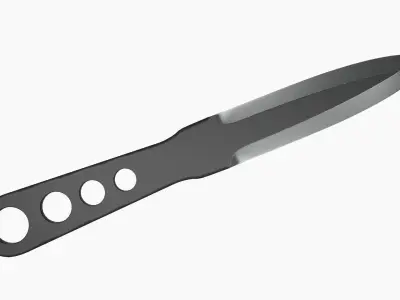 Knife throwing 01 3D model