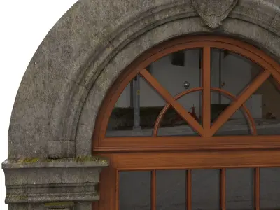  Entrance classic door 08 3D model