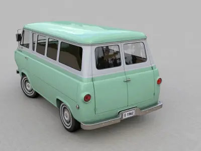 ECONOLINE E100  WINDOW VAN 1962 3D model
