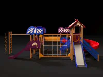 Childrens play complex 3D model