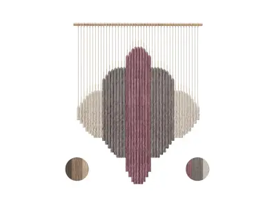 3D Wall Art 008 Macrame 03 3D model