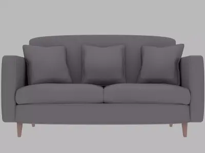 Modern Luxury Sofa with Cushions Low-poly 3D model