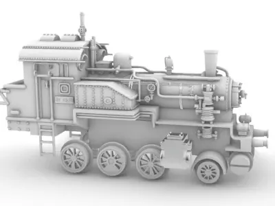 train wagon railway truck old type 3D model 3D print model