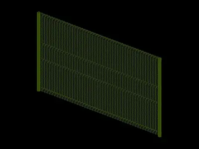 Security Fence - Powder Coated 2400mm Free 3D model