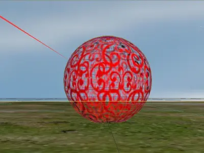 CG hollow luminous ball download CG game scene sculpture  3D model