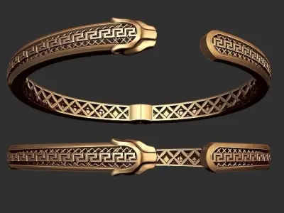 tiger bracelet fusion enamel 3D print model