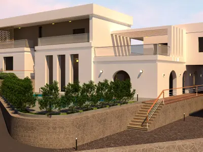 Modern Mauresque Luxury Villa High Quality 3D Model 3D model