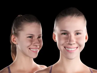 Woman sport 32 Low-poly 3D model