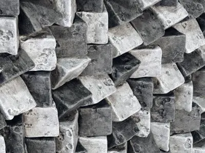 Stone tile angle block n1 3D model