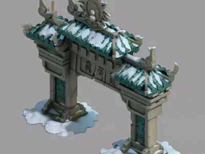 Game Kunlun Snow Mountain - Mountain Gate 06 3D model