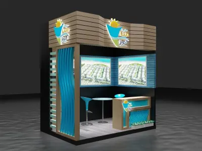 Booth Exhibition Stand a263 3D model