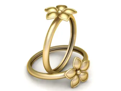 FLOWER RING WREATH ELEGANT JEWELRY 3D PRINTABLE MODEL 3D print model