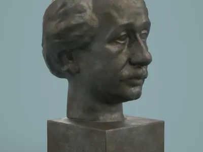 Einstein Bust PBR Low-poly 3D model