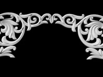 Central decor ornament for furniture 3D model 498