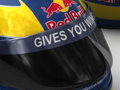 Helmet F1 2009 Sebastien Bourdais 3D model