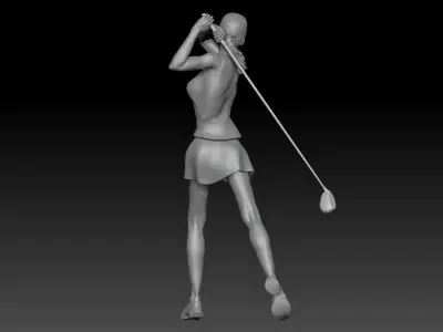 GOLF GIRL WOMAN 2 3D print model