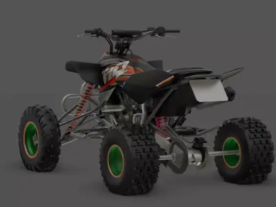 Raven 450S  Street Sport Motorcycle 3D Model Low-poly 3D model