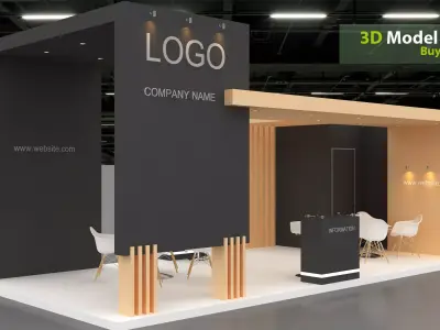 3D Booth Model 3D model