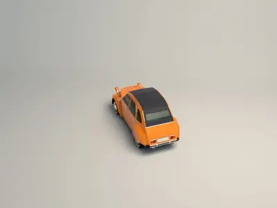 Low Poly City Car 04 Low-poly 3D model